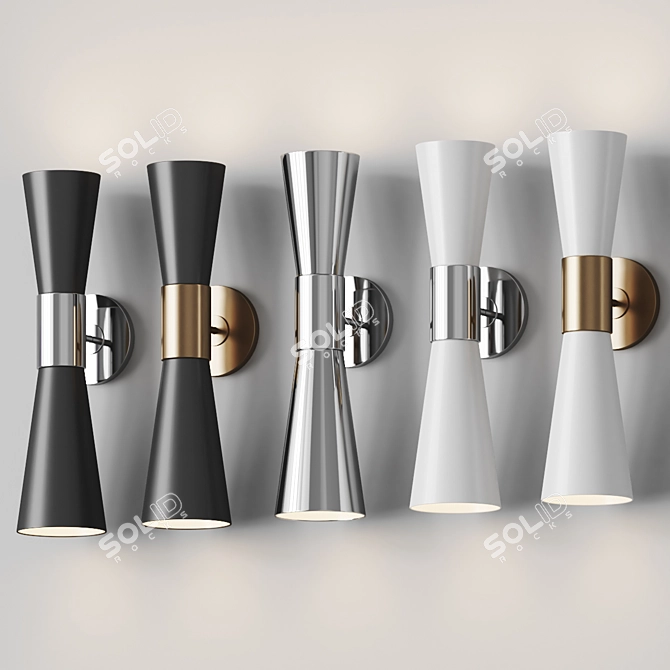 Clarkson Sconce: Sleek and Elegant 3D model image 2