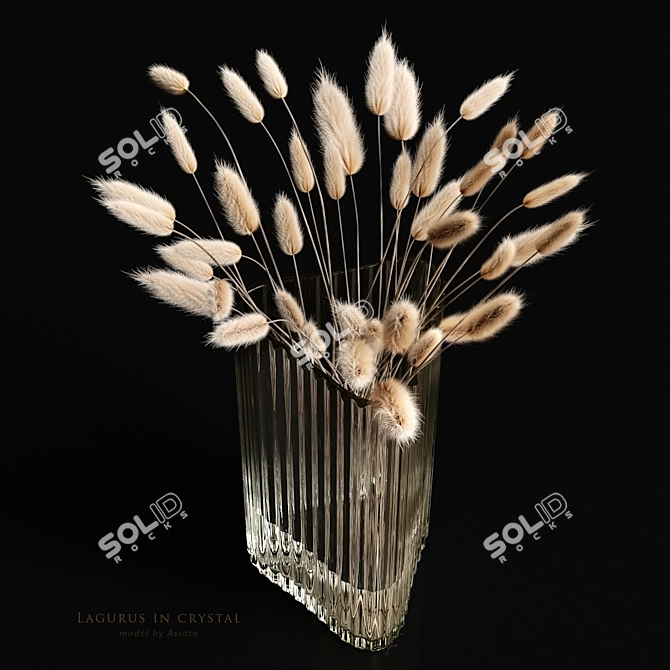Crystal Lagurus Bouquet 3D model image 2
