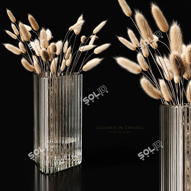 Crystal Lagurus Bouquet 3D model image 7