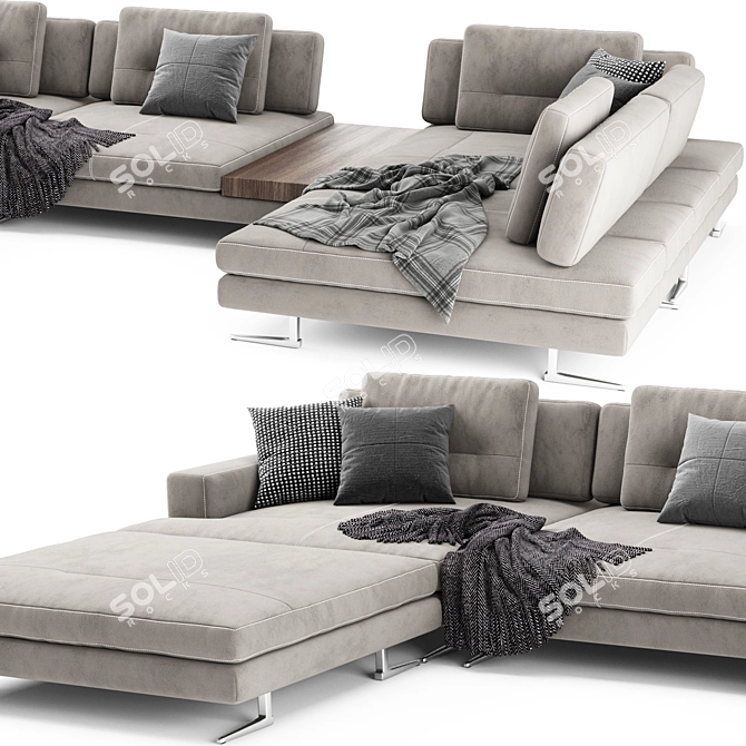 Blanche Ermes Composition D: Modern Modular Sofa 3D model image 2