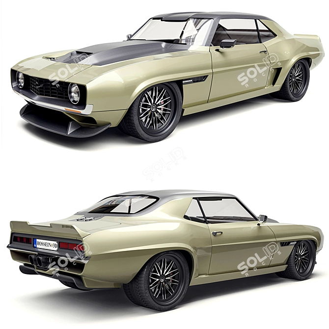 Vintage Chevy Camaro Valkyrja: Ringbrothers' Classic Beauty 3D model image 8