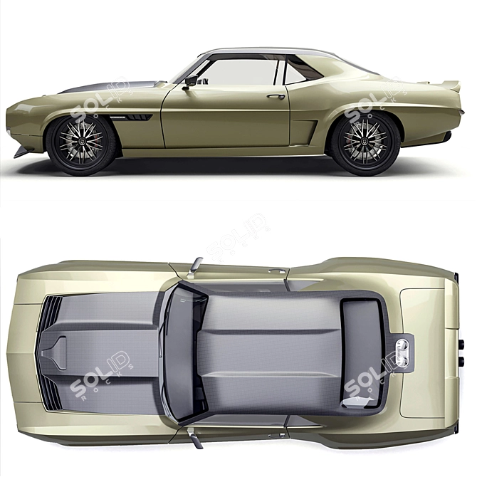 Vintage Chevy Camaro Valkyrja: Ringbrothers' Classic Beauty 3D model image 10