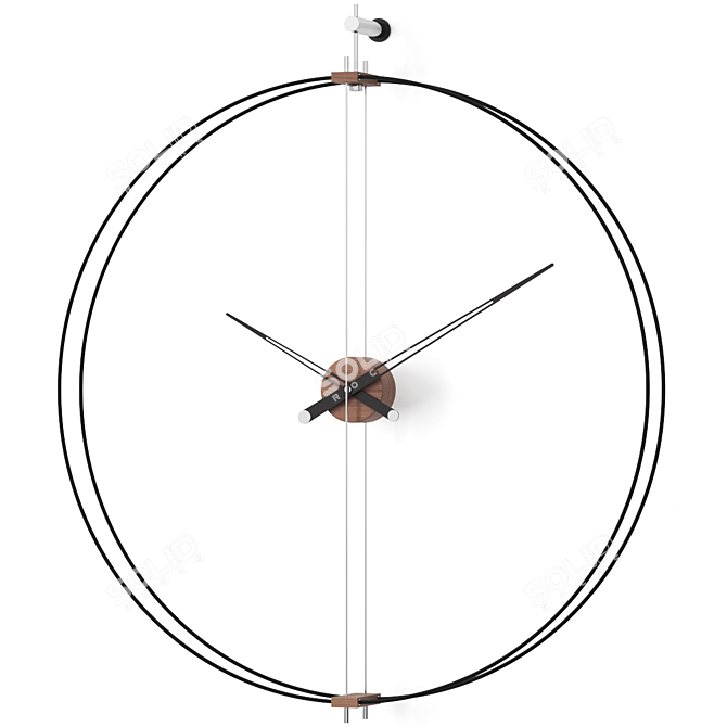 Elegant Barcelona Wall Clock 3D model image 1