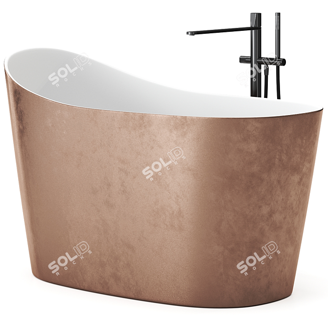 Elegant Flumood Bathtub: Antonio Lupi Design 3D model image 1