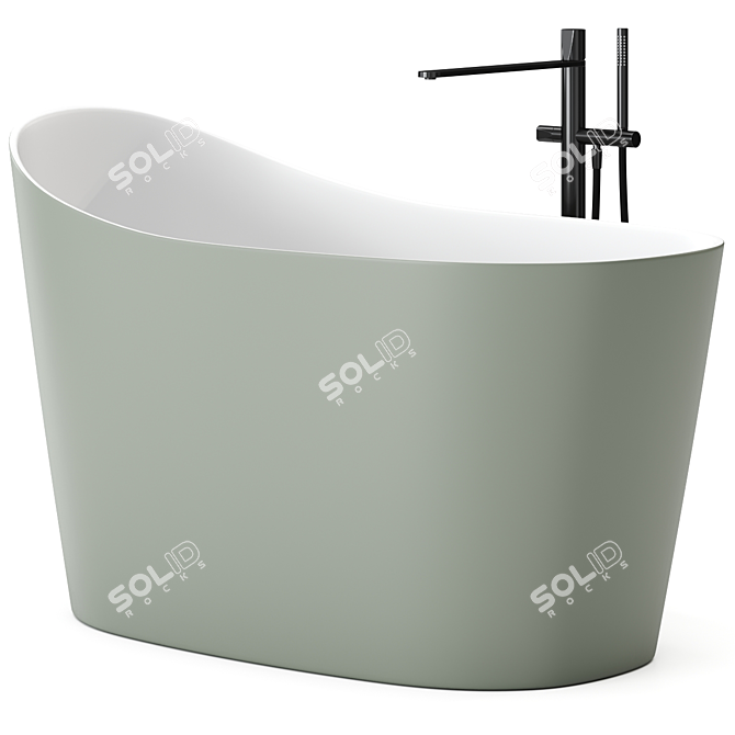 Elegant Flumood Bathtub: Antonio Lupi Design 3D model image 2