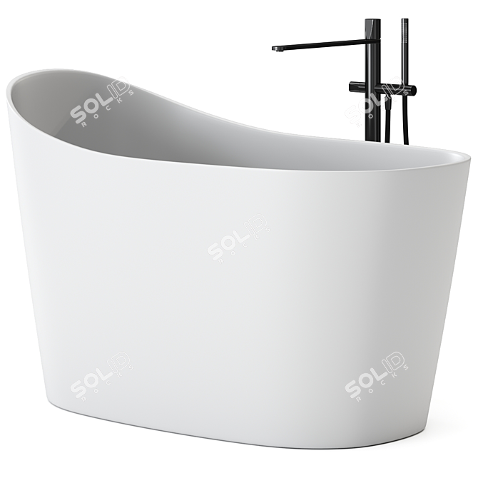 Elegant Flumood Bathtub: Antonio Lupi Design 3D model image 3
