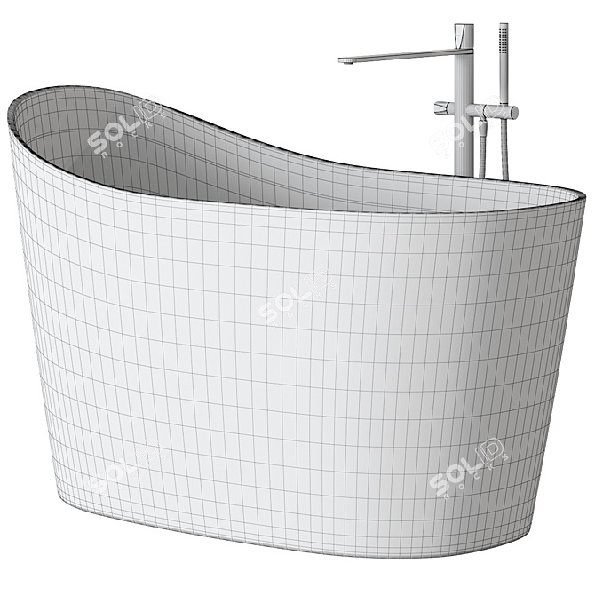 Elegant Flumood Bathtub: Antonio Lupi Design 3D model image 4
