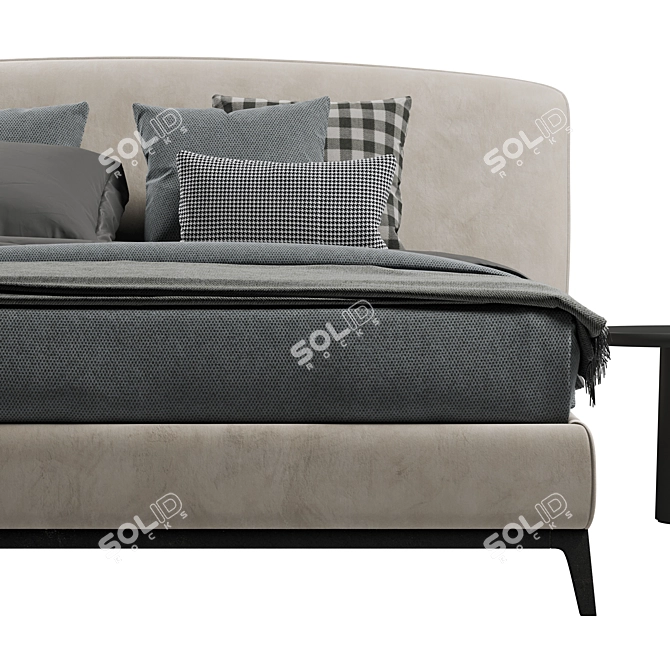 Flou Oliver Bed: Stylish and Functional Design 3D model image 2