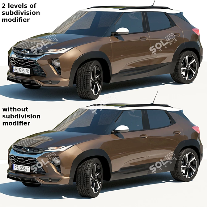 2022 Chevrolet Trailblazer: Mid-Poly Car 3D model image 4