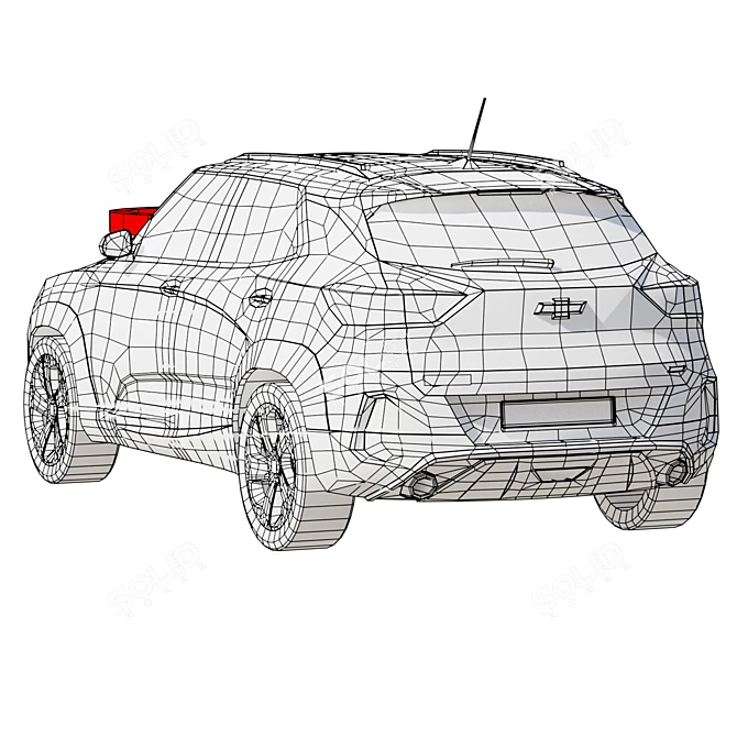 2022 Chevrolet Trailblazer: Mid-Poly Car 3D model image 7