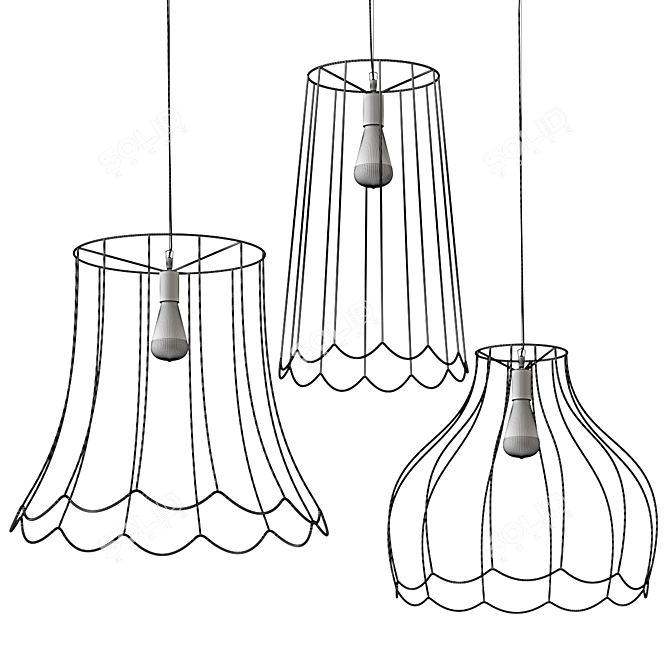 Elegant Lucilla Pendant Lamp by Karman 3D model image 3