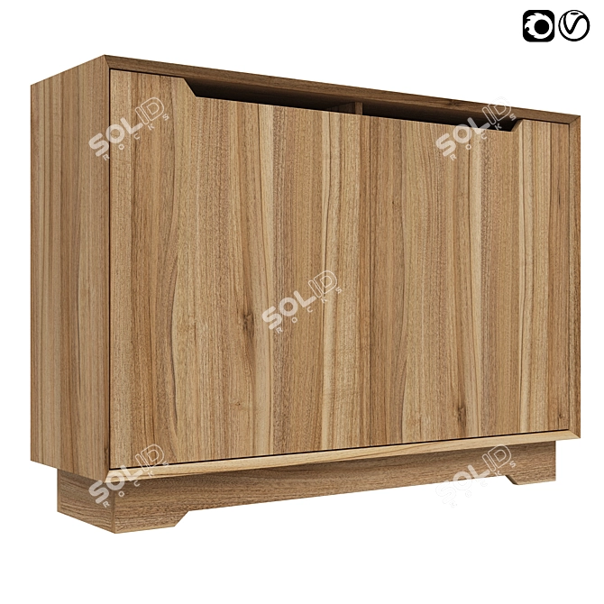 Modern Cabinet F2 02: Stylish Storage Solution 3D model image 1