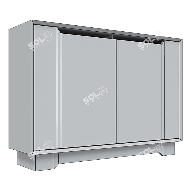 Modern Cabinet F2 02: Stylish Storage Solution 3D model image 3
