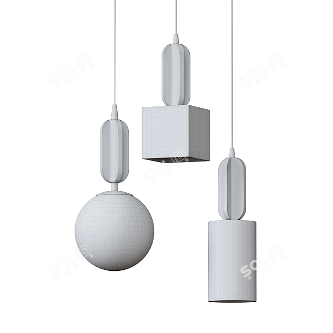 Vibrant VIAL Ceiling Lamp 3D model image 2