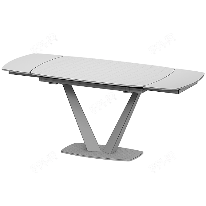 Folding Livorno Table: Stylish Ceramics 3D model image 2