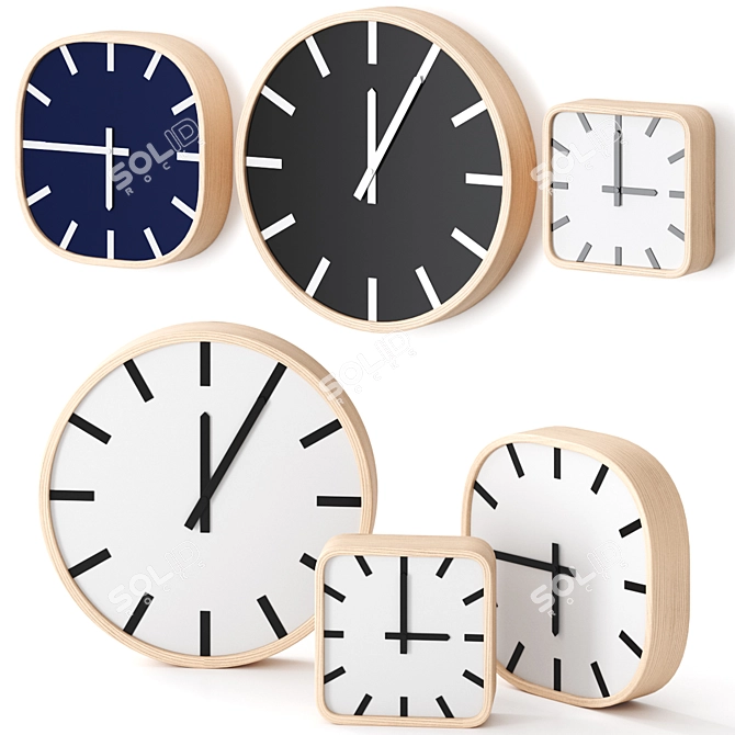 Mod Table Clock by Tacchini 3D model image 1