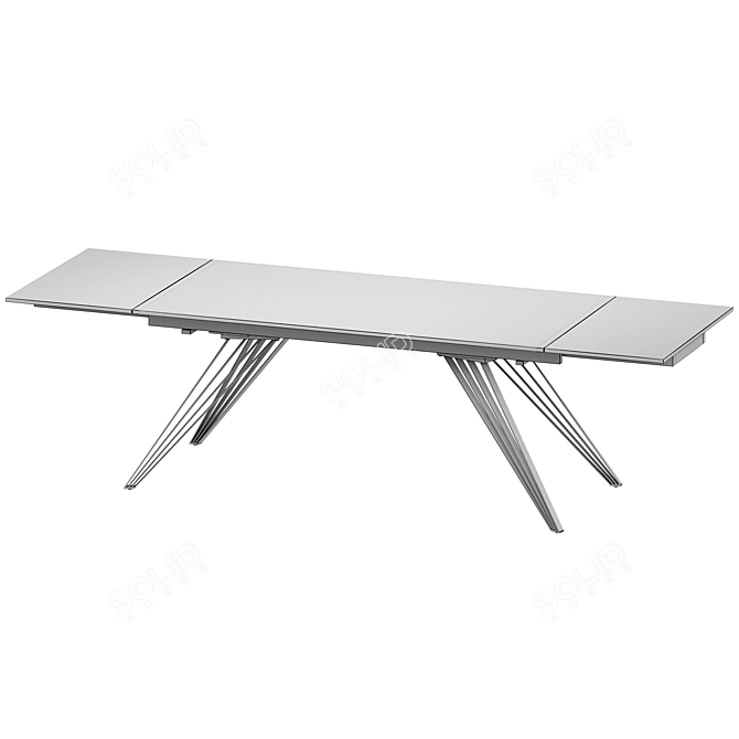 Parma Extendable Table with Ceramic Coating 3D model image 2