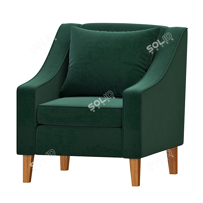 Modern Comfort: FLINSHULT Armchair 3D model image 1