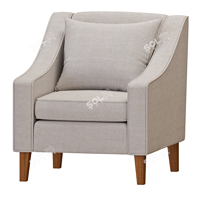Modern Comfort: FLINSHULT Armchair 3D model image 3