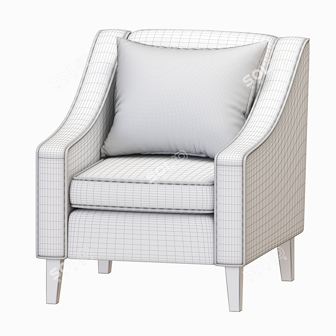 Modern Comfort: FLINSHULT Armchair 3D model image 5