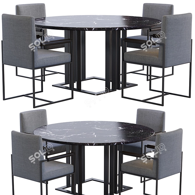 Sleek Charlie Table by Meridian 3D model image 2