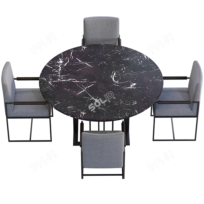 Sleek Charlie Table by Meridian 3D model image 4