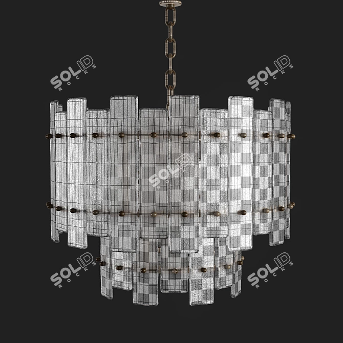 Elegant Eichholtz Caprera Chandelier 3D model image 3