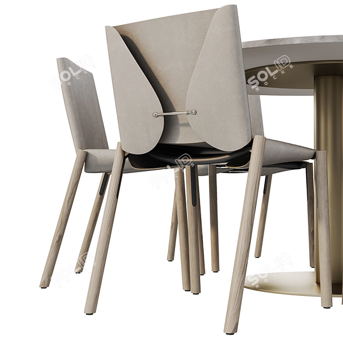 Paola + 1085 Edition: Elegant Dining Set 3D model image 2