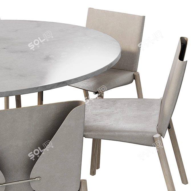 Paola + 1085 Edition: Elegant Dining Set 3D model image 3