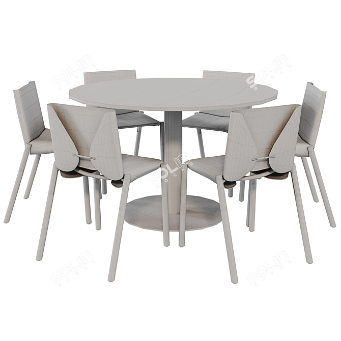 Paola + 1085 Edition: Elegant Dining Set 3D model image 5