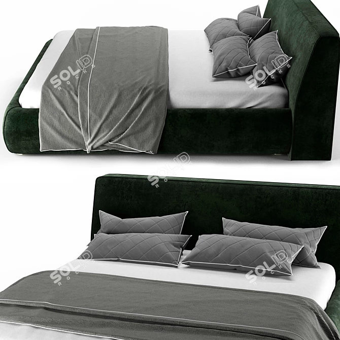 Elegant Altea Bed - The Perfect Sleep Sanctuary 3D model image 2
