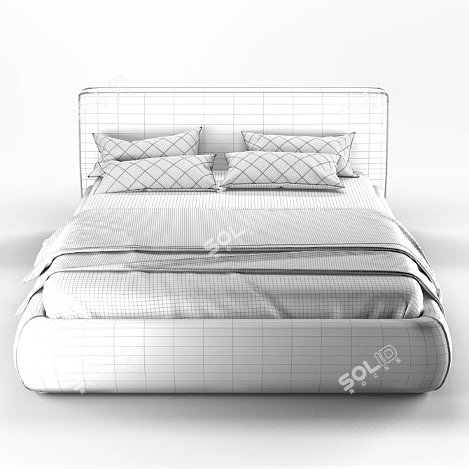 Elegant Altea Bed - The Perfect Sleep Sanctuary 3D model image 3