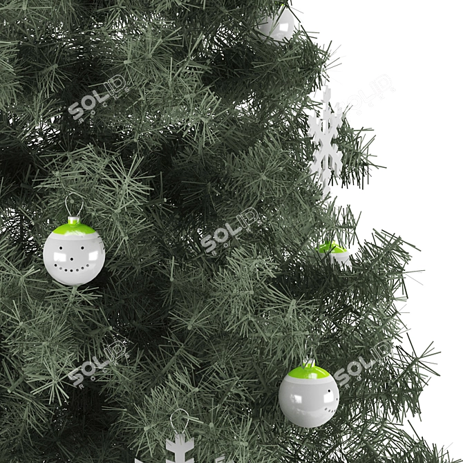 Christmas 3D Tree Decoration: VRay-Optimized, High-Quality 3D model image 3