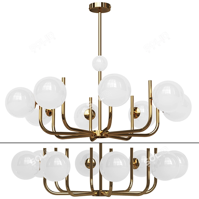 Elegant Felicitat Chandelier 103 3D model image 1