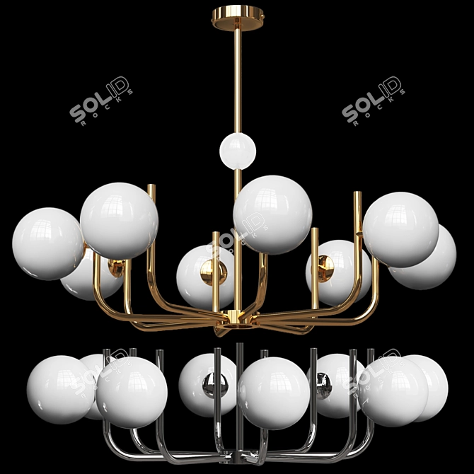 Elegant Felicitat Chandelier 103 3D model image 2