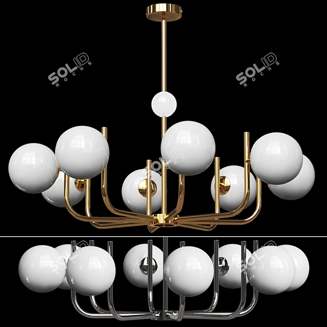 Elegant Felicitat Chandelier 103 3D model image 5