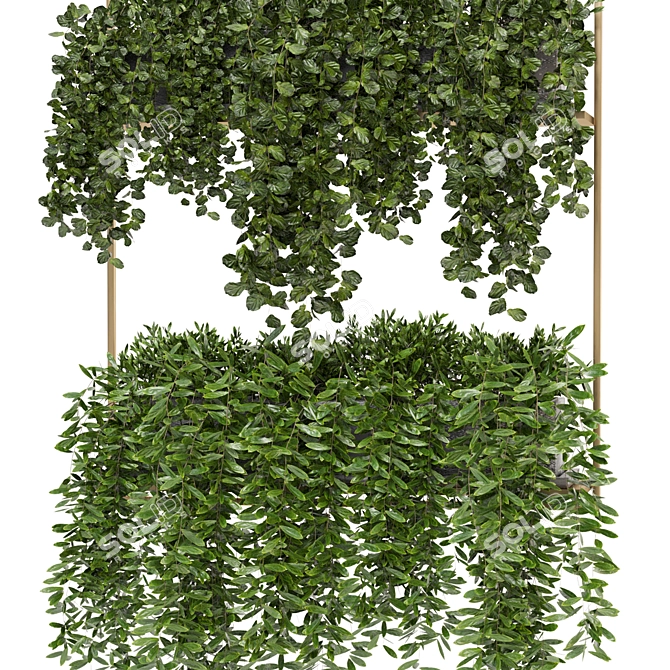 Metal Box Hanging Plant Set 229 3D model image 3