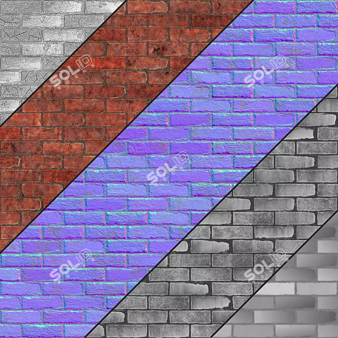 PBR Brick Materials Vol. 4 3D model image 1