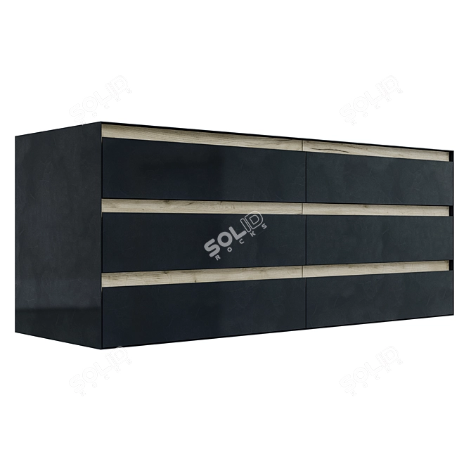 Modern Chest of Drawers NS2 03: Sleek & Functional 3D model image 2