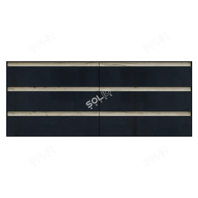 Modern Chest of Drawers NS2 03: Sleek & Functional 3D model image 3