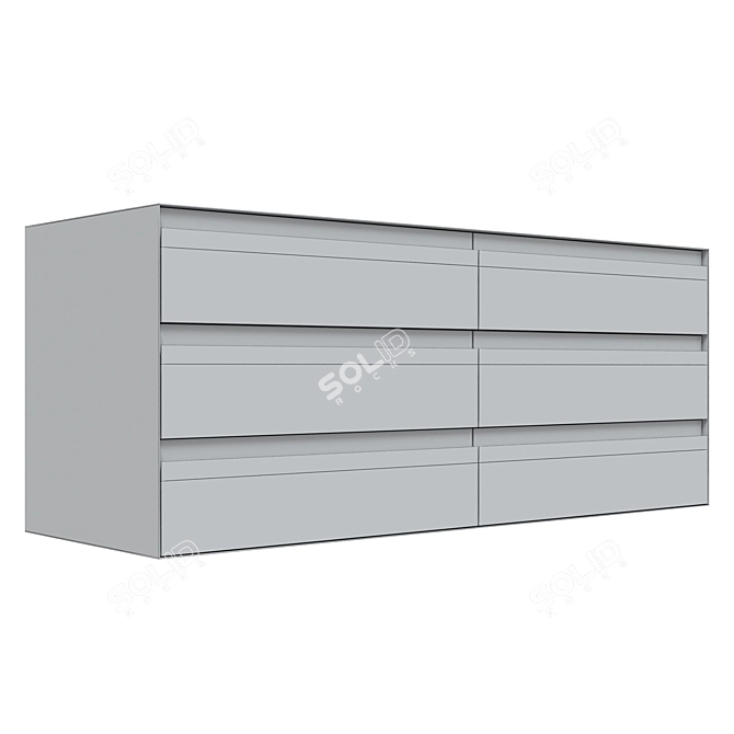 Modern Chest of Drawers NS2 03: Sleek & Functional 3D model image 4