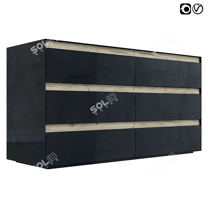 Modern Chest of Drawers, NS2 02 3D model image 1