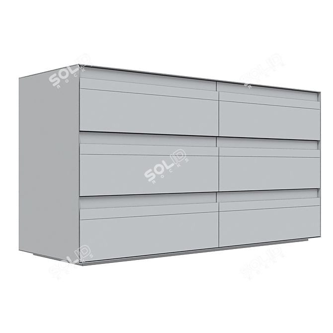 Modern Chest of Drawers, NS2 02 3D model image 3