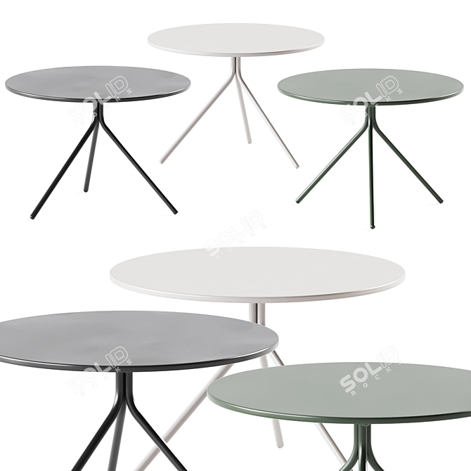 Sleek and Stylish Nolita Side Table 3D model image 1