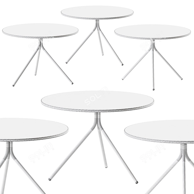 Sleek and Stylish Nolita Side Table 3D model image 2