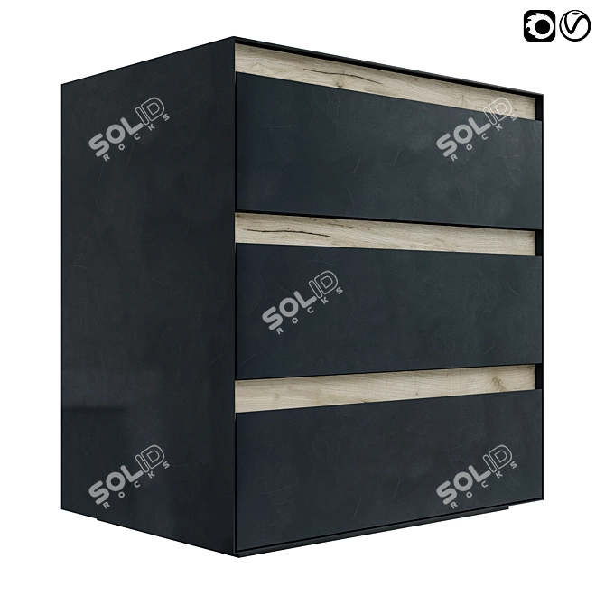 Minimalistic Chest of Drawers 3D model image 1