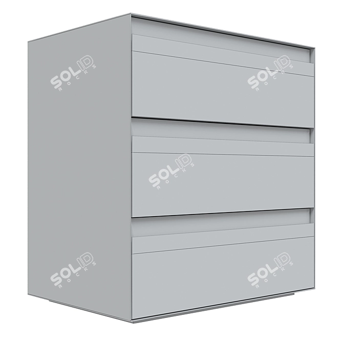 Minimalistic Chest of Drawers 3D model image 3