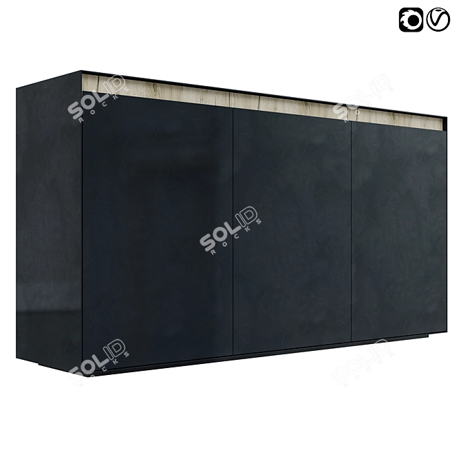Modern Cabinet NS2 02: Take your living space to the next level! 3D model image 1