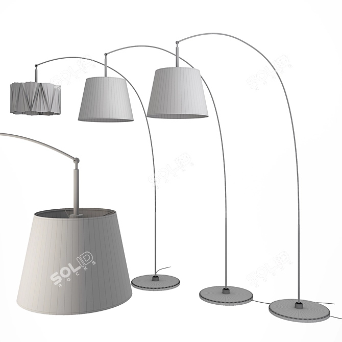 Modern Arc Floor Lamps 3D model image 2