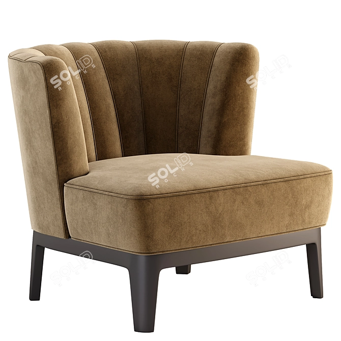 Grilli Kipling Armchair: Contemporary Comfort in a Stylish Package 3D model image 2